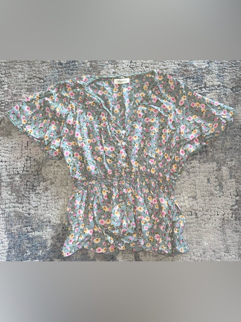 Full Circle Trends floral blouse size XL